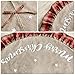 Christmas Tree Skirt 48 inch Red and Black Plaid Ruffle Edge Linen Burlap Large Xmas Tree Skirts for Holiday Party Christmas Decorations