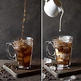 ANSIO Large Latte Glass Cups 375ml 12.6oz Gift Box 2 Pack Tassimo Compatible view 4
