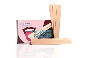 LA MIERE 100P Wood Tongue Depressors Non-Sterile, Large Applicator Sticks, 6" Tongue Depressors Wood, Non-Sterile