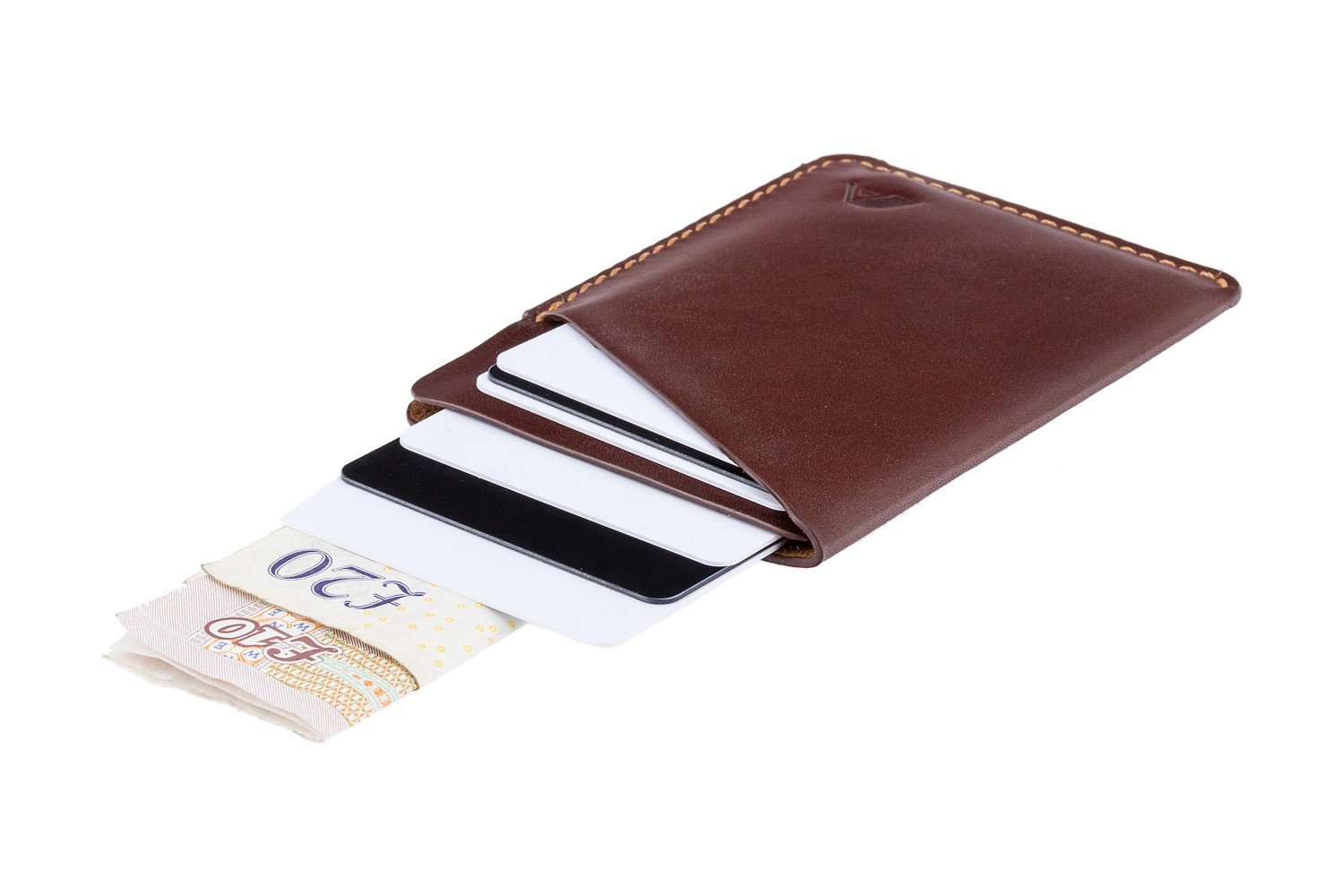 A-SLIM Minimalist Card Holder, Super Slim Leather Card Wallet, Front Pocket Wallet, Upright/Vertical Cardholder