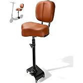 GYL Scooter Seat with Backrest for Ninebot F20/F25/F30/F40 Electric Kick Scooters, Shock-Absorbing Upgrade,Brown