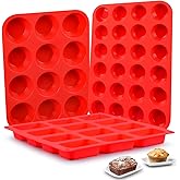 CAKETIME Silicone Muffin Pan- 24 Cups Mini Muffin Pan, Regular 12 Cups Cupcake Pan, 12 Cups Mini Loaf Pan Bakeware Sets