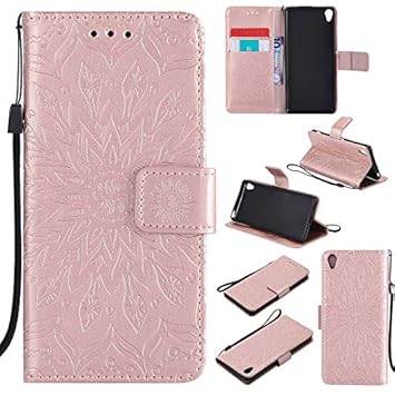 Sony Xperia XA Hülle / F3111 Hülle,[FQY-TEC][Rose Gold über]S[PU-Leder]und[TPU]Geldbörse,Kartensteckplatz,Unterstützung Hülle