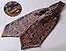 Elfeves Men's Blue Orange Floral 100% Silk Cravat Ties Jacquard Woven Ascot