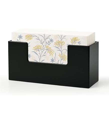 Clear Acrylic Napkin Holder For Kitchen & Bathroom – U-Shape Black Rectangular Towel Tray For Dinner Tables, Parties, Or Daily Use
