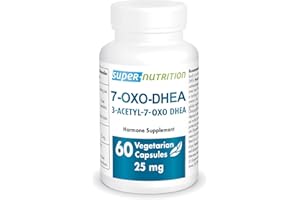 Supersmart 7-OXO DHEA 25mg - Advanced DHEA Metabolite Supplement | Non-GMO & Gluten Free - 60 Vegetarian Capsules