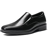 HEEZ Men's Black Dress Shoes Slip On Loafers Dress Shoes Comfortable | Slip Resistant, Formal Office Wedding Church Business Suit