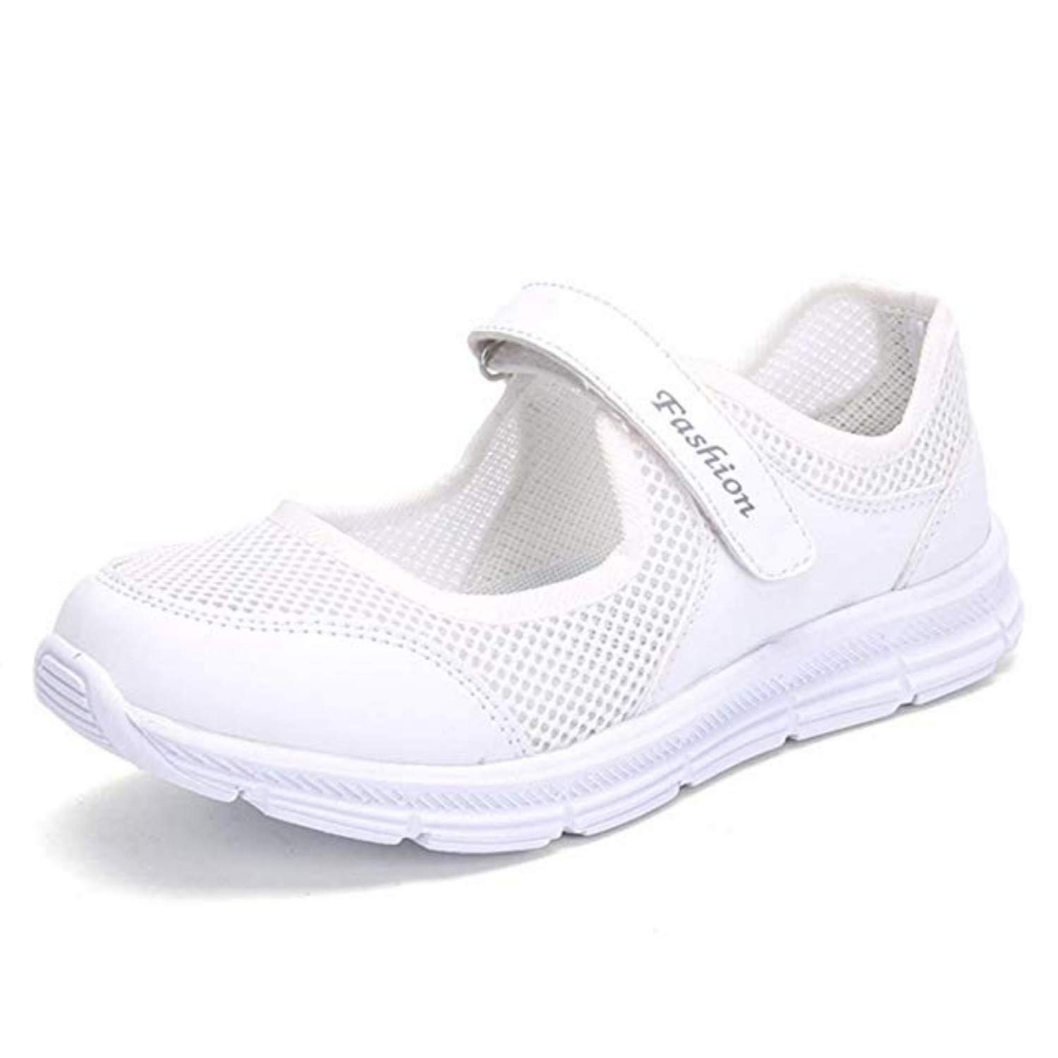Photo 1 of * inside has a small stain *
SAGUARO Women's Breathable Walking Shoes Ladies Fashion Mary Jane Sneakers Adjustable Working Nurse Shoes Lightweight Flats Roll I White 8 Women size 7