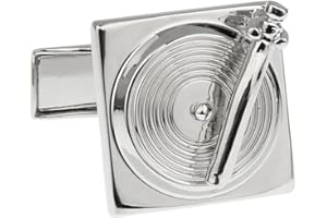 MRCUFF Turntable Record Player DJ Music Pair Cufflinks in a Presentation Gift Box & Polishing Cloth