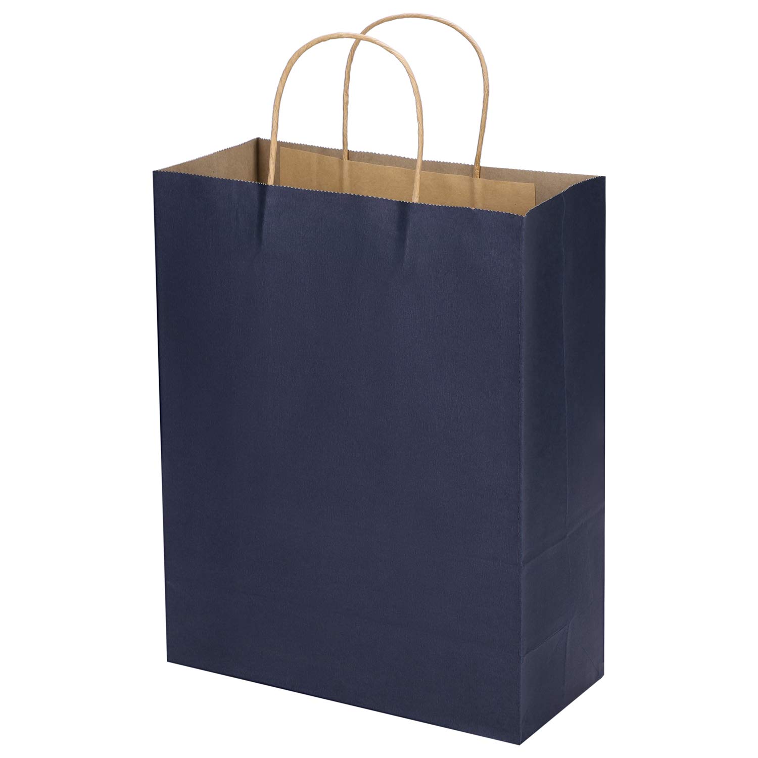 10 x Large Kraft Party Bags - Reusable Present Treat Bags with Handle for Birthday, Wedding, Christmas Party, Shopping, Baby Shower, Bridal Shower