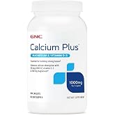 GNC Calcium Plus Magnesium &amp; Vitamin D-3 1000mg, Strong Bones, 180 Count | Provides 1000Mg Calcium, 500Mg Magnesium and Vitamin D3 per Serving to Support Strong Bones and Calcium Absorption