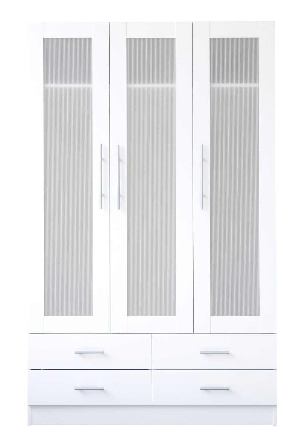 Melbourne Bedroom Furniture Large 3 Door White Wardrobe With 4