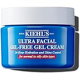 Kiehl's Ultra Facial Oil-Free Moisturizer, Shine-Reducing Gel Cream for Oily to Normal Skin, Hydrates Skin for 24 Hours, Visibly Minimizes Pores, Non-comedogenic, Alcohol-free, Fragrance-free