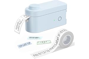 MakeID Label Maker Machine with Tape - Portable & Rechargeable Label Makers with Built-in Cutter.63 Waterproof Tape - Wireles