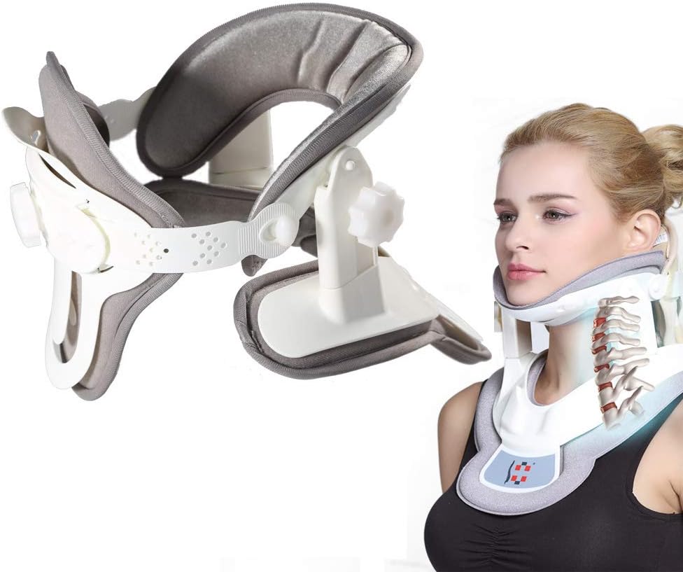 GHzzY Cervical Neck Traction Device - Adjustable Neck Brace for Neck Relieve Pain & Spine Alignment - Neck Massage Traction Device