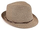 H-6108-50307 Fedora - Brown Multi w/ Beaded Ropes