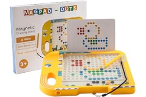 IEATFO Upgraded Magnetic Drawing Board for Toddlers (Ages 1-3) | Doodle Pad Art Toy with Magnetic Dots | Preschool Educational & Learning Toy | Travel-Friendly Magnetic Play | Idea Gift for 1-3 Year Olds