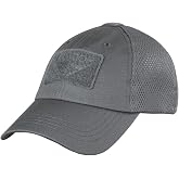 Condor Mens Fitted Mesh Tactical Cap, Graphite