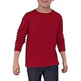 Haloumoning Boys Long Sleeve Shirts Kids Crewneck Oversized Casual Tees Fall Fashion Shirt Tops 5-14 Years