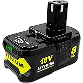 USPECIAL 8Ah Replacement Battery for Ryobi 18V Battery Compatible with Ryobi 18V Power Tools and Chargers