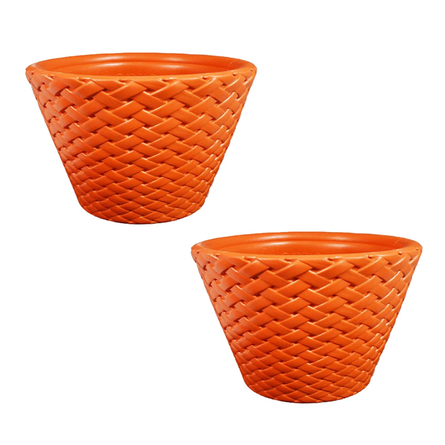 SHOPMEFAST 10Inch Plastic Planters Flower Pots Modern Decorative
