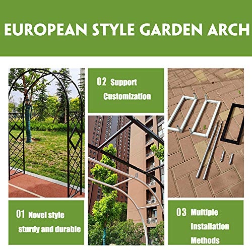 Outech Metall Garten Torbogen Rankhilfe, Robuste Rosenbögen, Zum Klettern Von Pflanzen, Hochzeitsdekoration, Mit Sockel… – Bild 7