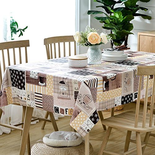 Pvc tablecloth Gingham tablecloth Tablecloth for dining room Kitchen table cloth Vintage square tablecloth-C 120x120cm(47x47inch)