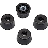 4 Small Extra Tall Round Rubber Feet Bumpers - .437 H X .750 D - Made in USA