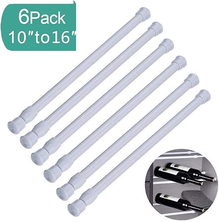 Amazon Com F Bbko 6pcs Adjustable Cupboard Tension Bars Rods