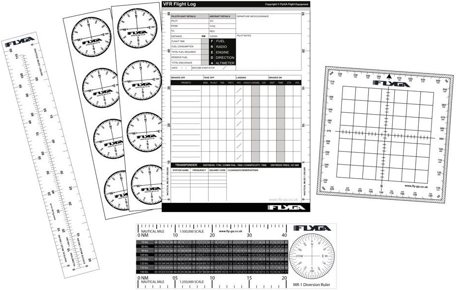 FlyGA Flight Navigation Set (Aviation Starter Kit) - For PPL(A), LAPL, PPL(H) & CPL Student Pilots