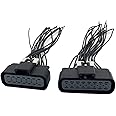 ECM Connector Pigtail Set 14 & 16 Pin Compatible with Polaris Sportsman Ranger 4011090 4011226, Black
