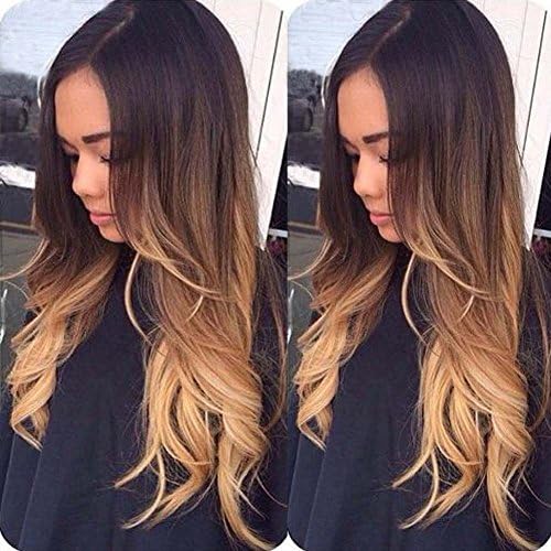 Alyssa Virgin Brazilian Hair Blonde Ombre Lace Front Wigs Body Wave Three Tone Glueless Human Hair Wigs For Black Women 18in