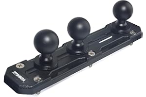 Universal 25mm (1inch) Ball Mount Base Plate - 3-Ball Heavy Duty Mounting Base with Screws Compatible with RAM Mounts B Size 