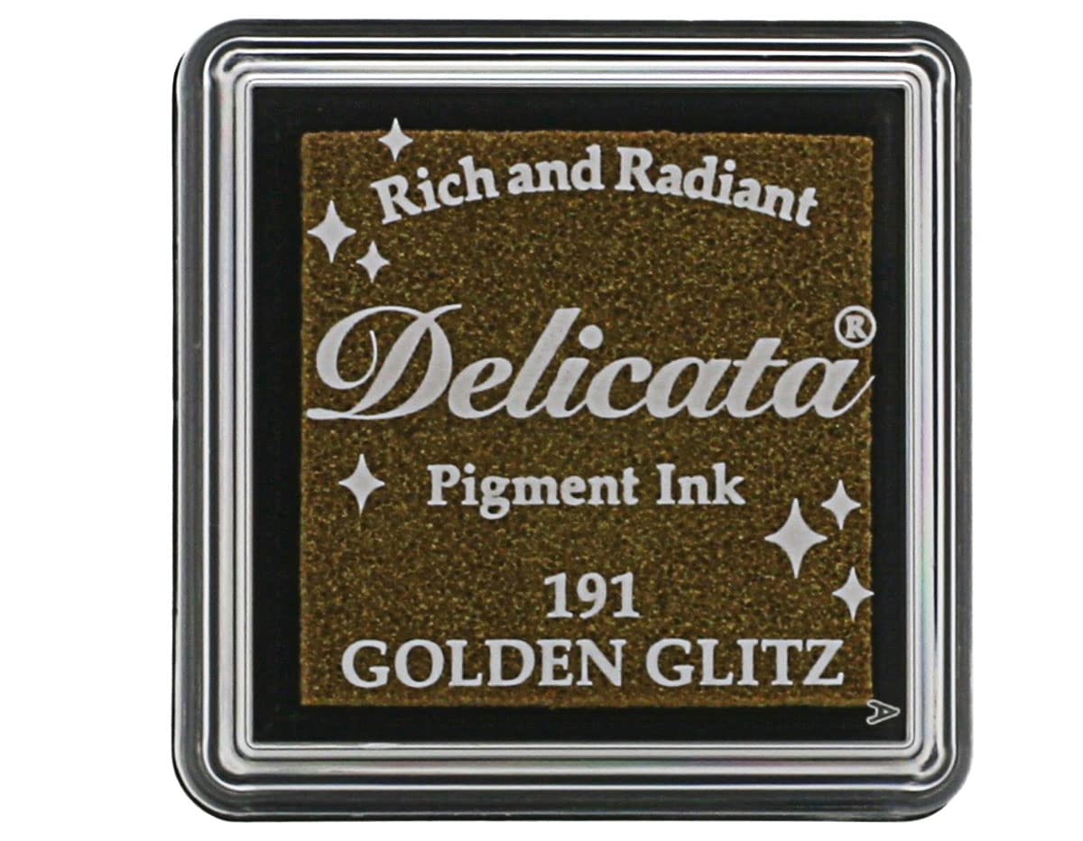 Tsukineko delicata Golden Glitz Pigment Ink Pad - Small