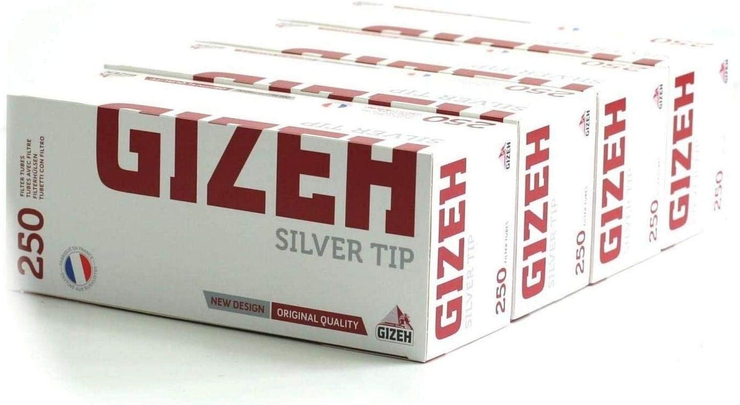 Caja de 250 tubos con filtro x4 Silver Tips Giza: Amazon.es: Hogar