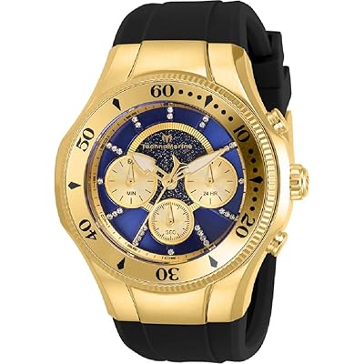 Technomarine Cruise Mens 45mm Gold-Tone Blue Watch Costa Rica Ubuy