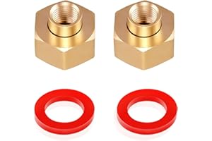 Minimprover 2PCS Brass Hex Swivel 1/4" NPT to 3/4 inch Female GHT Garden Hose Thread Connector Adapter,Garden Hose Pipe Fitting For Fuel/AIR/Water/Oil/Gas WOG