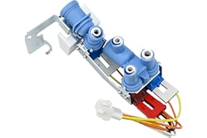 YUFULL WR57X30890, WR57X30891 Refrigerator Water Inlet Valve Compatible with ge(not all models): GSS25GSHNCSS, GSS25GYPFCFS, GSS25GMHKCES, GNE25JYKGFFS etc. Replaces PS12727426, WR57X26569, AP6891693 etc.