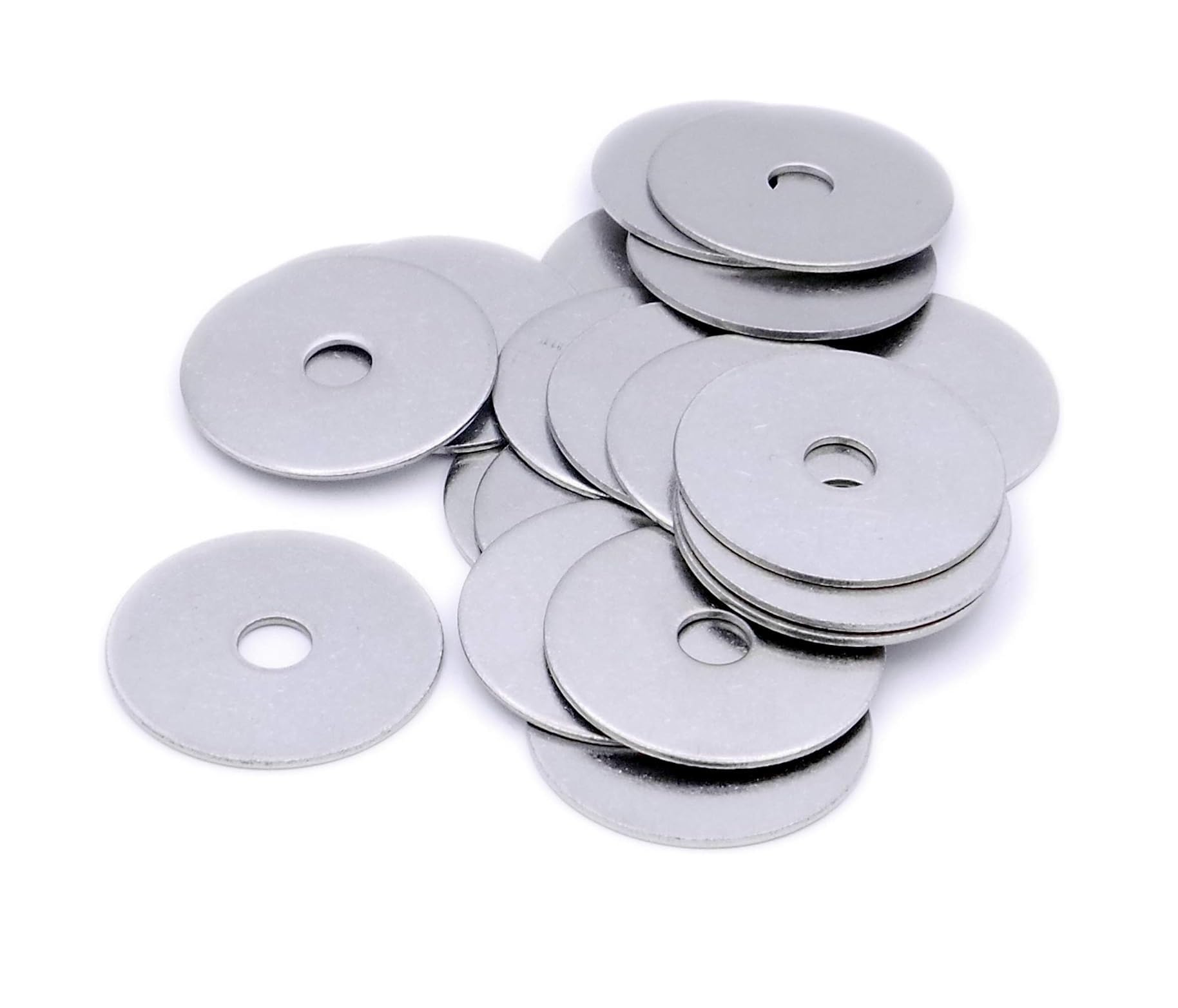 10pcs M6 Washers, M6 x 40 mm Metal Flat Penny Washers Thickness 2mm- 304 Stainless Steel Washers, Large OD Plain Wide Metal Washers, Round Flat Spacer Repair Washer For Screws Bolts