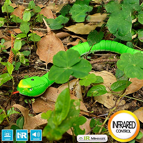 Studyset RC Toy Rechargeable Remote Control Snake Realistic Simulation Toys for Children Green