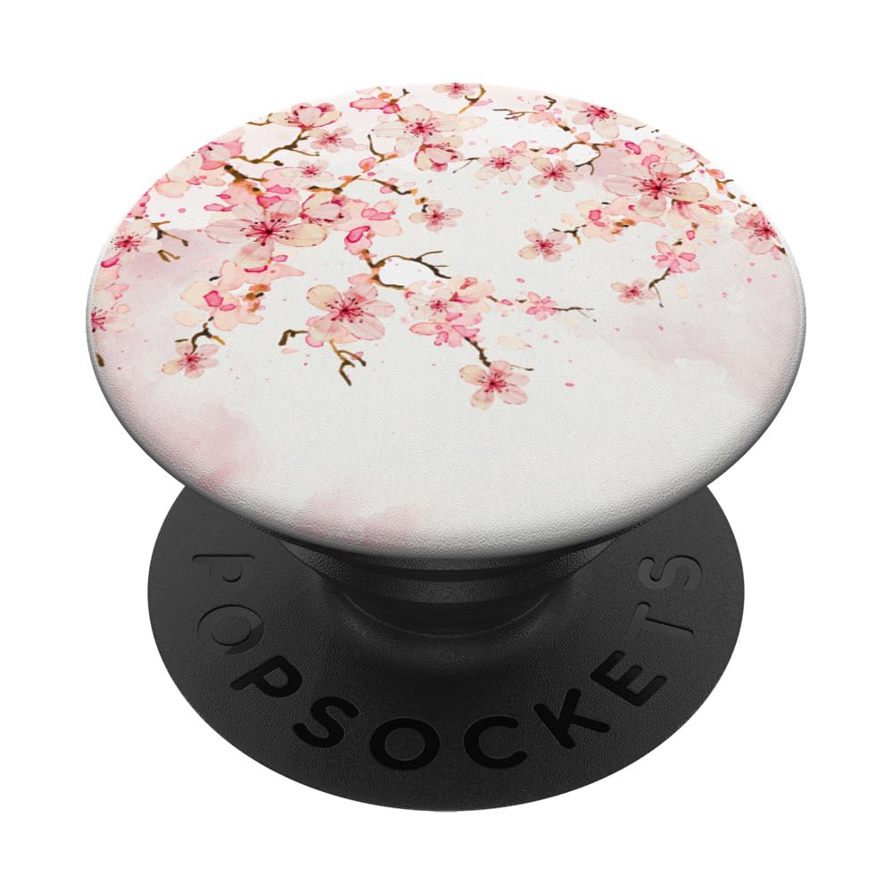 PopSockets Japan Pink Flower Gift Sakura Florist Anime Cherry Blossom PopSockets PopGrip: Swappable Grip for Phones & Tablets