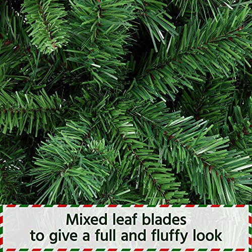 Yaheetech 6ft Green Unlit 'Feel Real' Newberry Spruce Hinged Artificial