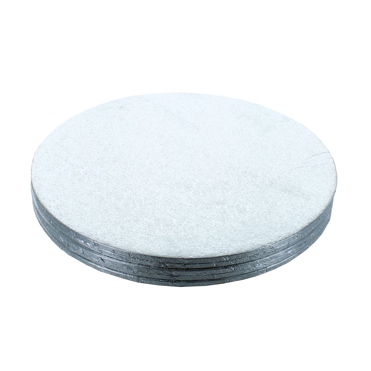 Culpitt 5mm Thick Round Silver Cake Board, Strong Round Cake Board, 5mm Thick, Pack of 5-12 inch,Silver],ECOR12F