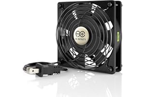 AC Infinity AXIAL 1225, Quiet Muffin Fan, 120V AC 120mm x 25mm Low Speed, UL-Certified for DIY Cooling Ventilation Exhaust Pr