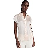 Vince Women's Cap Sleeve Ruched Back Blouse