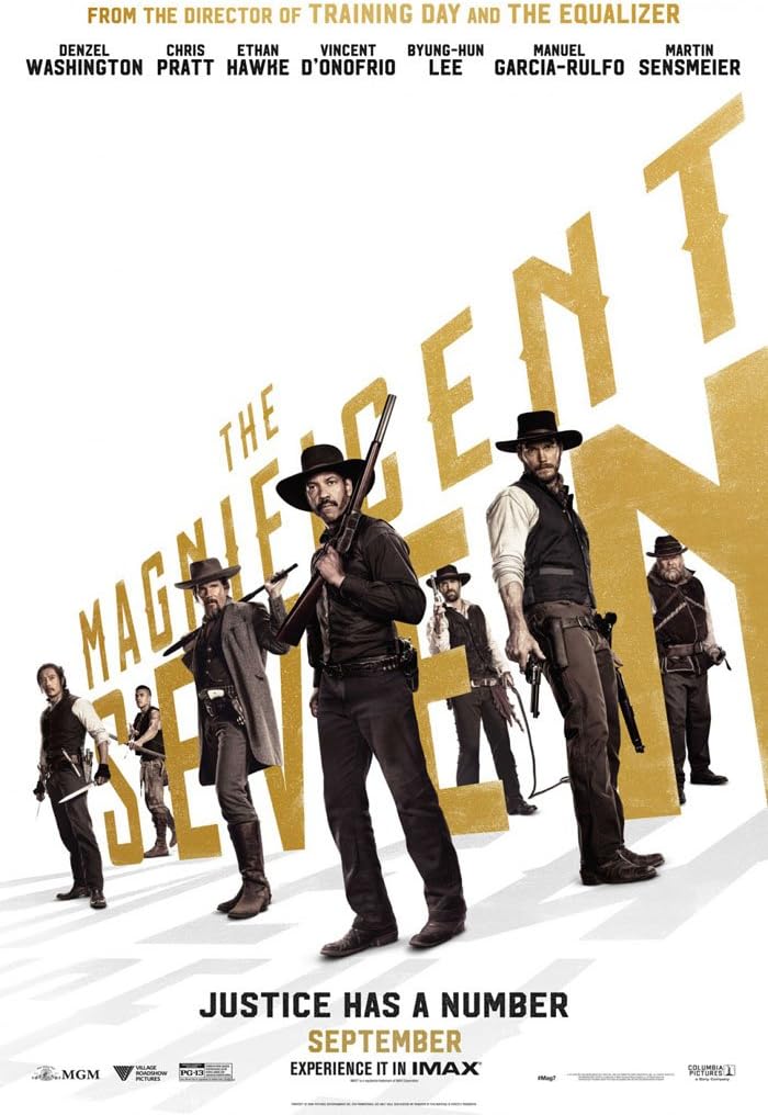 THE MAGNIFICENT SEVEN MOVIE POSTER 1 Sided ORIGINAL 27x40 DENZEL WASHINGTON