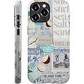 Generic Compatible with for iPhone 16 Pro,Beach Blue Collage Coast Cute Phone Case for Girl Women Boy Men,Scratch Resistant Shockproof Cover Phone Case for iPhone 16 Pro