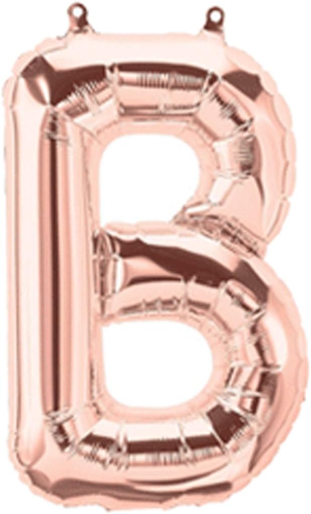 Chic 16" Alphabet Letter Rose Gold Foil Balloon for Celebration Party Decoration Birthday Wedding Anniversary - A to Z (B)