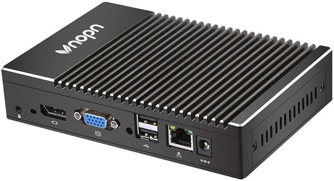 Vnopn Fanless Mini PC AMD Quad core Small Desktop PC Windows 10 pro 64-bit, A6 1450 (up to 1.4GHz) Industrial Computer 8G DDR3/64G SSD, HD Graphics/Dual Display/Gigabit Ethernet/WiFi/BT/Auto Power On