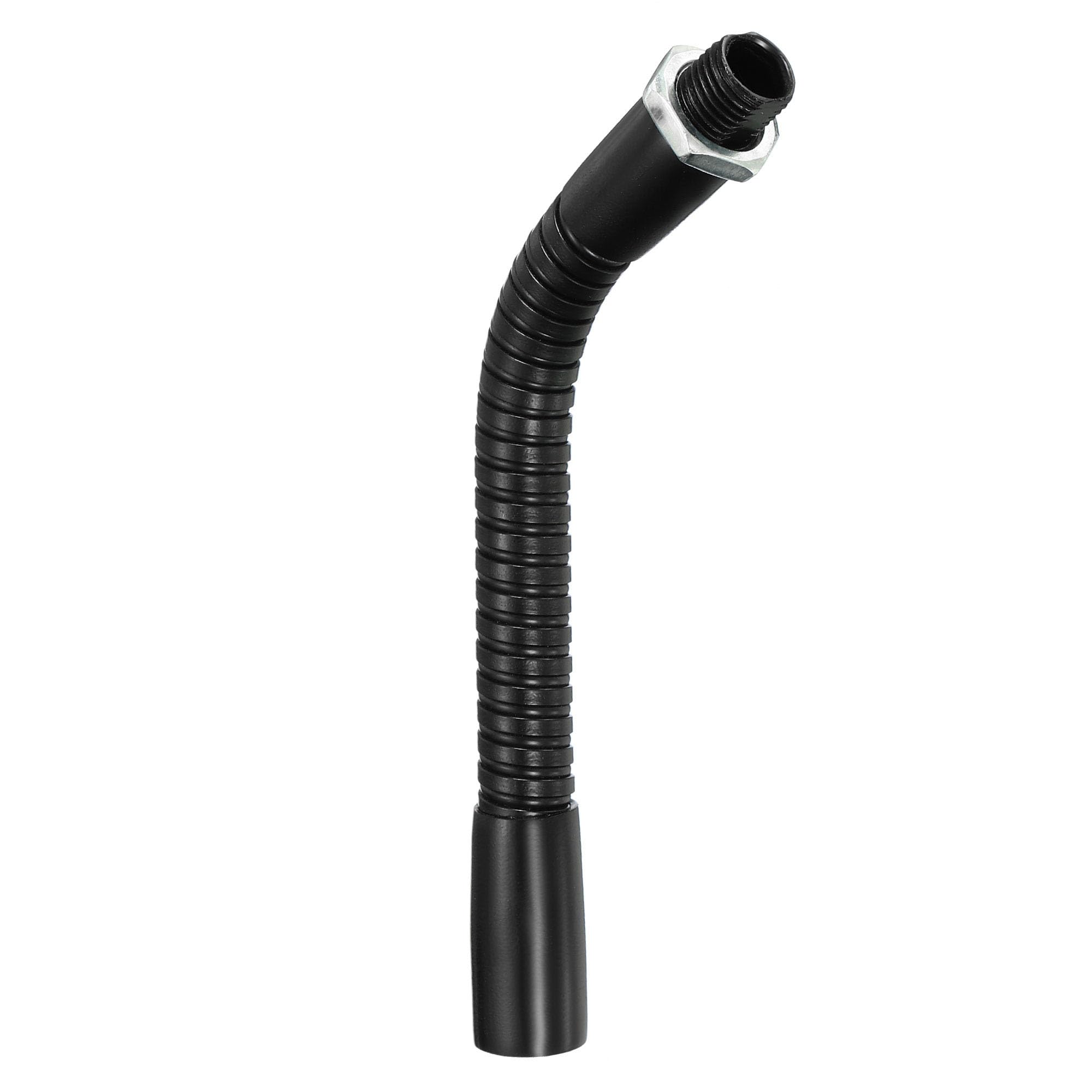 PATIKIL 12cm/4.7" Universal Gooseneck, M10 Fine Thread Metal Bendable Hose Flexible Arm Gooseneck Tube Extension for Multifunction DIY, Black — image 1